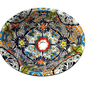 Hndvask - medium - Hvid baggrund og multifarvede blomster