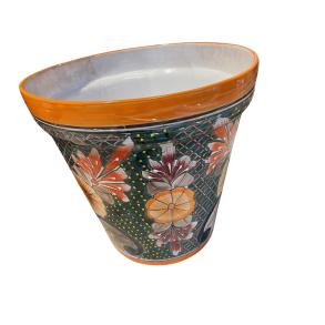 Maceta Vaso 40 - Plantekrukke, dia.40 cm, diameter - orange kant og blomster i flere farver
