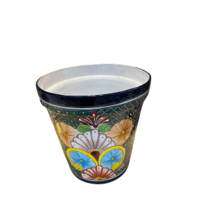 Maceta Vaso 40 - Plantekrukke, dia. 40 cm - Bl kant, net p grnt med blomster 