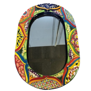 Spejl - lille - multiflower  - red/yellow