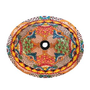 Hndvask stor - Rosa Green Anemone Orange/black