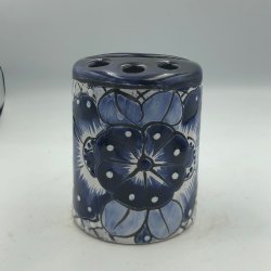 Tandbrstekrus, bl/hvid