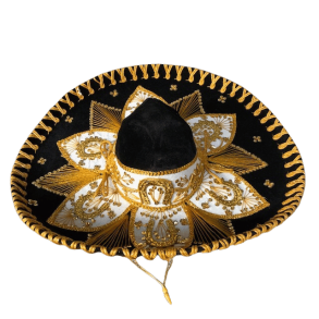 Sombrero - Sort/hvid/guld