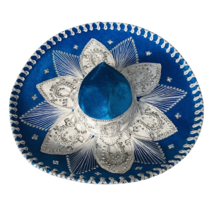 Sombrero - Lysebl/hvid