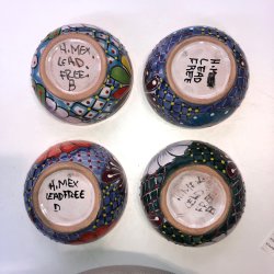 Skle st af 4 stk. - Platos Consumeros - Rd kant