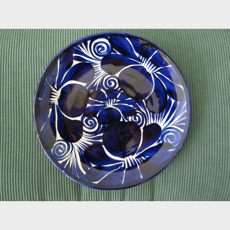Talavera tallerken  Flor Azul (stor, ca. 28 cm)