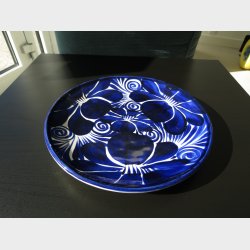 Talavera tallerken  Flor Azul (stor, ca. 28 cm)