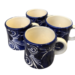 Kop m. hank - bl/hvid - pris er pr. stk.