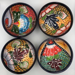 Skle st af 4 stk. - Platos Consumeros - Sort kant