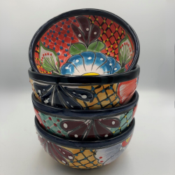 Skle st af 4 stk. - Platos Consumeros - Sort kant