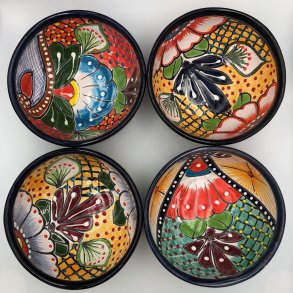 Skle st af 4 stk. - Platos Consumeros - Sort kant