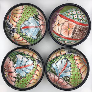 Skle st af 4 stk. - Platos Consumeros - Sort kant