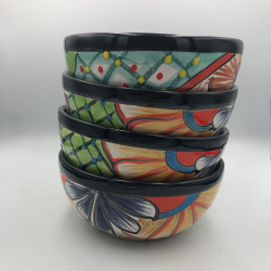 Skle st af 4 stk. - Platos Consumeros - Sort kant