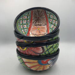 Skle st af 4 stk. - Platos Consumeros - Sort kant