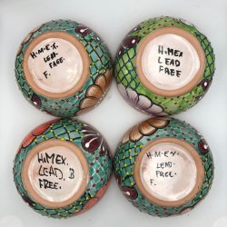 Skle st af 4 stk. - Platos Consumeros - Orange kant