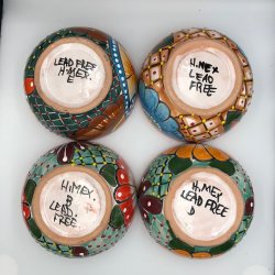 Skle st af 4 stk. - Platos Consumeros - Rd kant