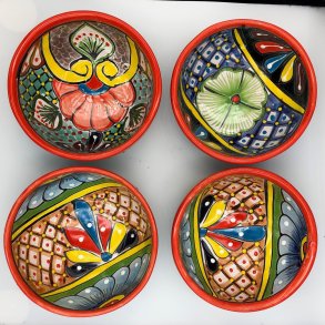 Skle st af 4 stk. - Platos Consumeros - Rd kant