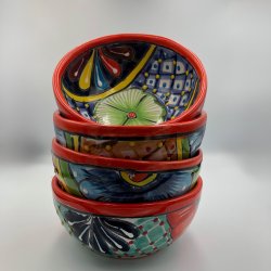 Skle st af 4 stk. - Platos Consumeros - Rd kant