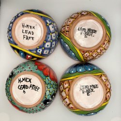 Skle st af 4 stk. - Platos Consumeros - Rd kant