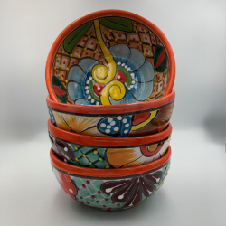 Skle st af 4 stk. - Platos Consumeros - Rd kant