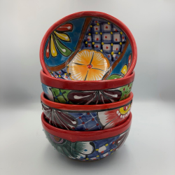 Skle st af 4 stk. - Platos Consumeros - Rd kant