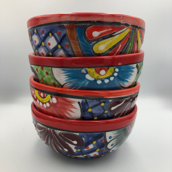 Skle st af 4 stk. - Platos Consumeros - Rd kant