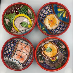 Skle st af 4 stk. - Platos Consumeros - Rd kant