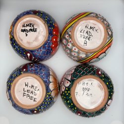 Skle st af 4 stk. - Platos Consumeros - Rd kant