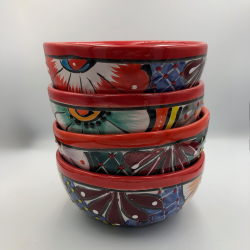 Skle st af 4 stk. - Platos Consumeros - Rd kant