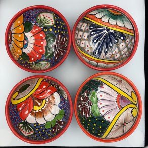 Skle st af 4 stk. - Platos Consumeros - Rd kant