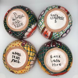 Skle st af 4 stk. - Platos Consumeros - Rd kant