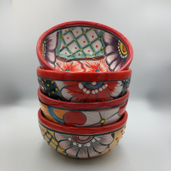 Skle st af 4 stk. - Platos Consumeros - Rd kant