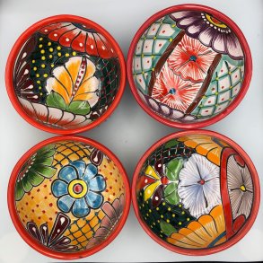 Skle st af 4 stk. - Platos Consumeros - Rd kant