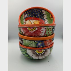 Skle st af 4 stk. - Platos Consumeros - Rd kant