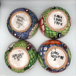 Skle st af 4 stk. - Platos Consumeros - Rd kant