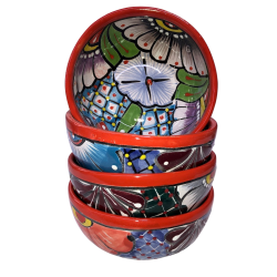 Skle st af 4 stk. - Platos Consumeros - Rd kant