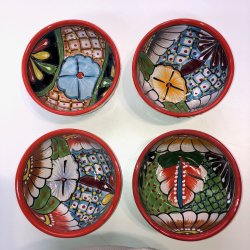 Skle st af 4 stk. - Platos Consumeros - Rd kant