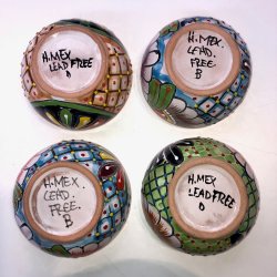 Skle st af 4 stk. - Platos Consumeros - Rd kant