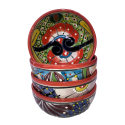 Skle st af 4 stk. - Platos Consumeros - Rd kant