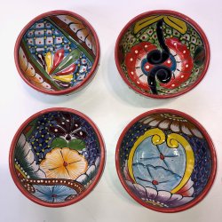 Skle st af 4 stk. - Platos Consumeros - Rd kant