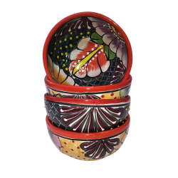 Skle st af 4 stk. - Platos Consumeros - Rd kant