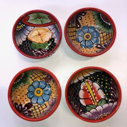 Skle st af 4 stk. - Platos Consumeros - Rd kant