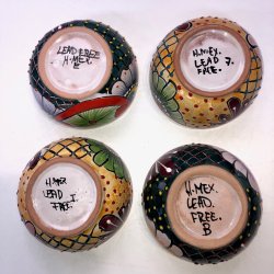 Skle st af 4 stk. - Platos Consumeros - Rd kant