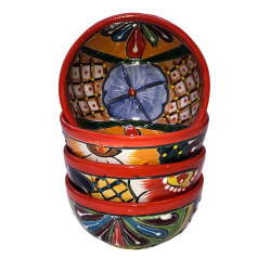 Skle st af 4 stk. - Platos Consumeros - Rd kant