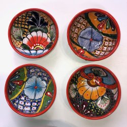 Skle st af 4 stk. - Platos Consumeros - Rd kant