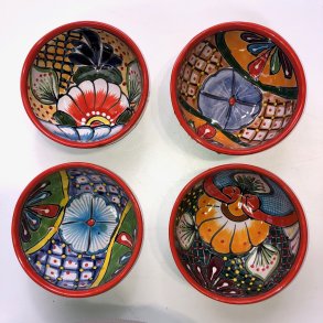 Skle st af 4 stk. - Platos Consumeros - Rd kant