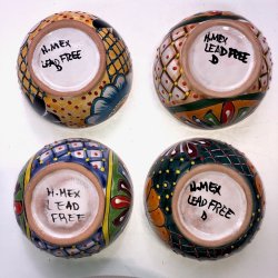 Skle st af 4 stk. - Platos Consumeros - Rd kant