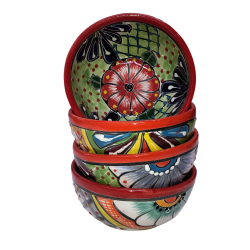 Skle st af 4 stk. - Platos Consumeros - Rd kant