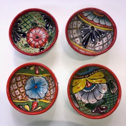 Skle st af 4 stk. - Platos Consumeros - Rd kant