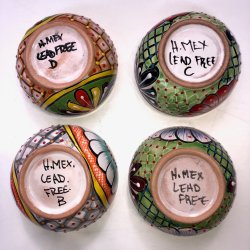 Skle st af 4 stk. - Platos Consumeros - Rd kant